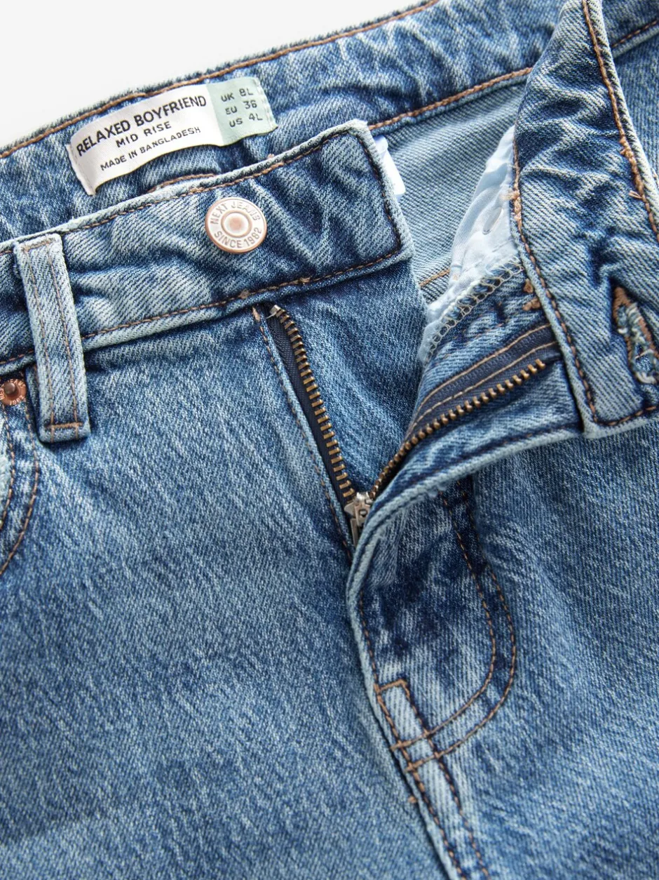 Jeans|Next - Boyfriend-jeans Normaal blauw