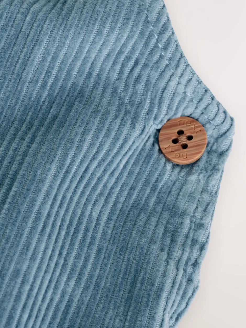 Rompertjes En Tuinbroeken|Sets En Outfits*Next Normaal blauw - Corduroy bretelbroeken en Bodysuit set (0mnd-2jr)