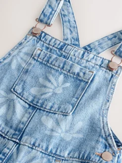 Tuinbroeken|Jumpsuits En Playsuits*Next Normaal blauw - Daisy Printed Dungaree (3-16yrs)