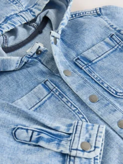 Shirts*Next - Denim overhemd met capuchon (3mnd -7jr) Normaal blauw