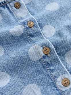 Shorts En Rokken*Next Normaal blauw - Denim Polka Dot Waistcoat and Shorts Set (3mths-7yrs)