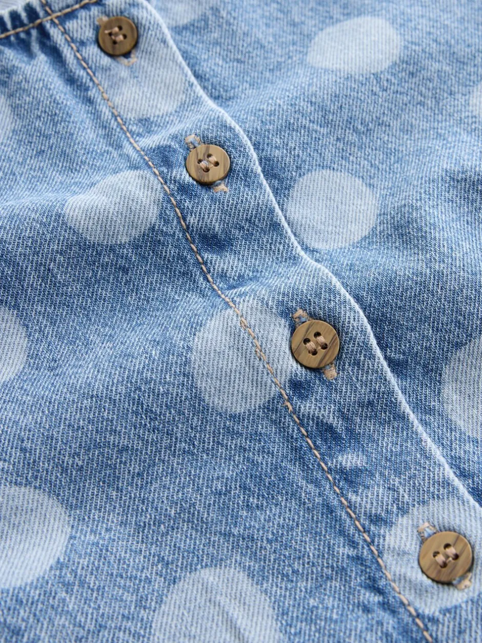 Shorts En Rokken*Next Normaal blauw - Denim Polka Dot Waistcoat and Shorts Set (3mths-7yrs)