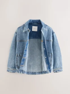 Jassen En Jacks|Next Normaal blauw - Denim shacket (3-16 jr)