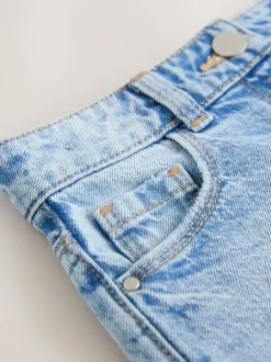 Shorts En Rokken*Next Normaal blauw - Denim shorts met rafels (3-16jr)