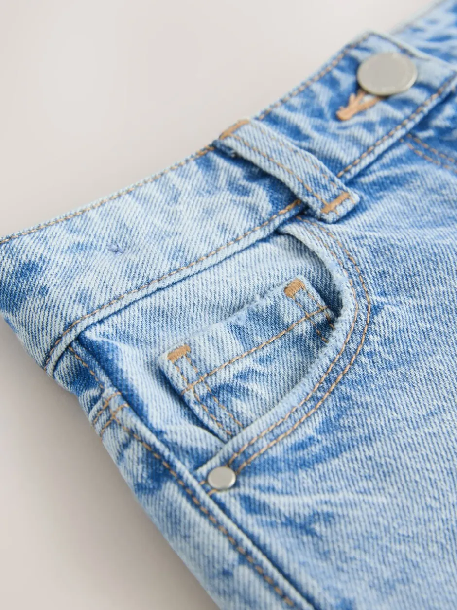 Shorts En Rokken*Next Normaal blauw - Denim shorts met rafels (3-16jr)