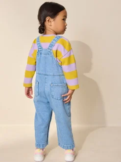 Rompertjes En Tuinbroeken|Jumpsuits En Playsuits*Next - Denim tuinbroek (3mnd -7jr) Normaal blauw