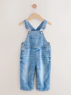 Sets En Combisets|Rompertjes En Tuinbroeken*Next - Denim tuinbroek (3mnd -7jr) Normaal blauw