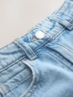 Jeans*Next Normaal blauw - Floral Appliqué Wide Leg Jeans (3-16yrs)