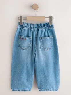 Jeans En Joggingbroeken|Jeans*Next Normaal blauw - Galentines Embroidered Jeans (3mths-7yrs)