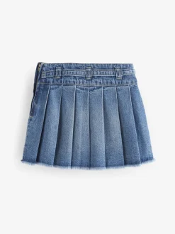 Shorts En Rokken|Next - Geplooide denim rok (3-16jr) Normaal blauw