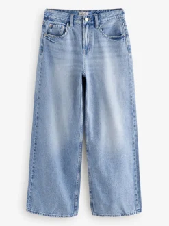 Jeans|Next Normaal blauw - Jeans met wijde pijpen