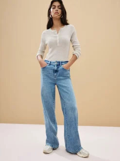 Jeans*Next - Jeans met wijde pijpen Normaal blauw