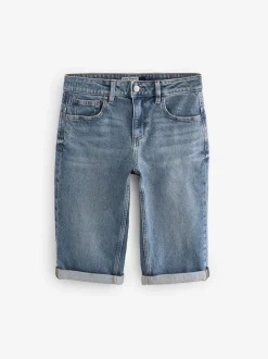 Shorts*Next - Knielange Bermuda denim shorts Normaal blauw