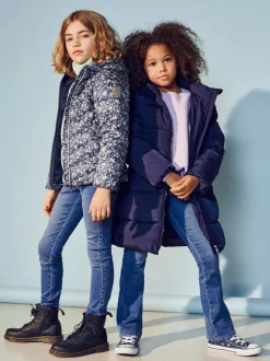 Jeans*ONLY KIDS - ONLY - Kinderjeans met uitlopende pijpen en verstelbare taille Normaal blauw
