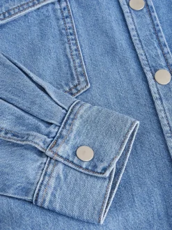 Blouses En Overhemden|Tops En T-Shirts*Next Normaal blauw - Oversized denim overhemd