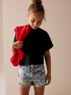 Shorts En Rokken*Next Normaal blauw - SmileyWorld® Graffiti Print Denim Shorts (3-16yrs)