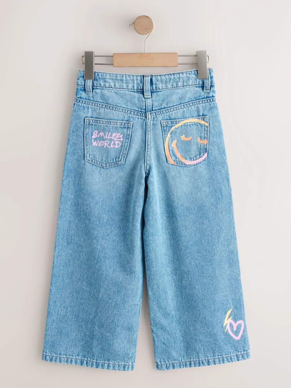 Jeans*Next Normaal blauw - SmileyWorld® jeans met wijde pijpen (3-16jr)
