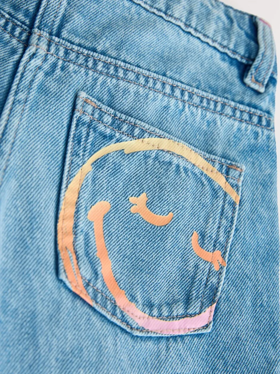 Jeans*Next Normaal blauw - SmileyWorld® jeans met wijde pijpen (3-16jr)