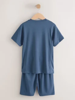 Shorts*Next - Sportset van T-shirt en short (3-16 jr) Normaal blauw