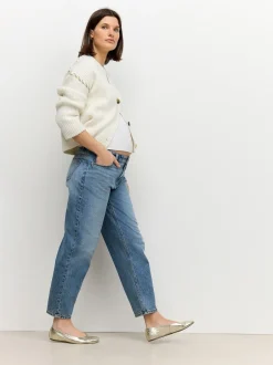 Jeans|Moederschap|Next Normaal blauw - Zwangerschapsbarrel denim 100% katoenen jeans