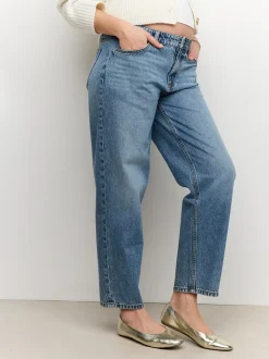 Jeans|Moederschap|Next Normaal blauw - Zwangerschapsbarrel denim 100% katoenen jeans