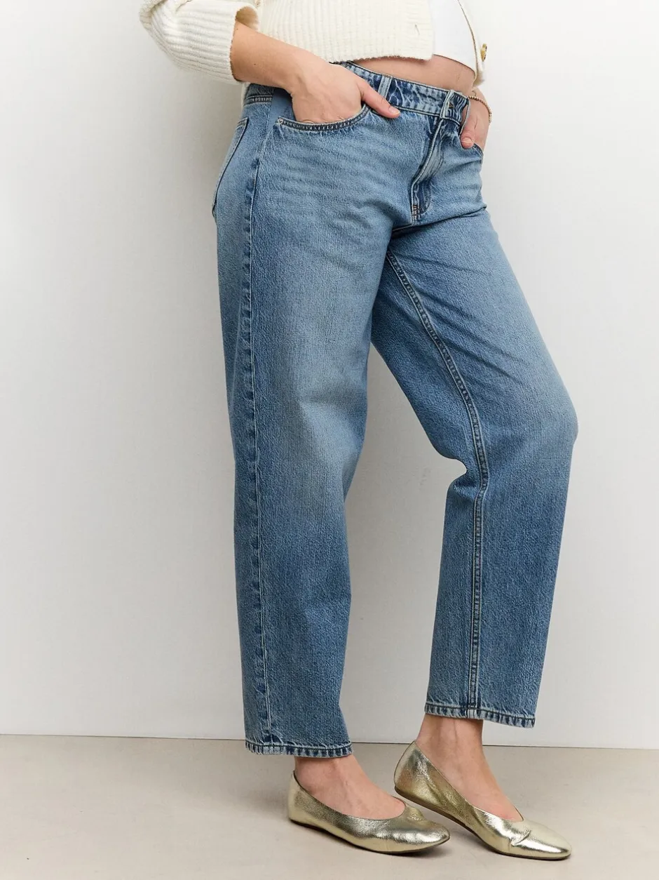 Jeans|Moederschap|Next Normaal blauw - Zwangerschapsbarrel denim 100% katoenen jeans