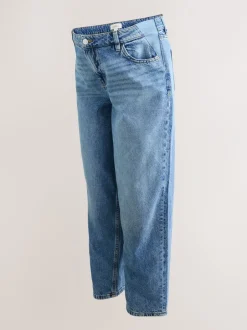 Jeans|Moederschap|Next Normaal blauw - Zwangerschapsbarrel denim 100% katoenen jeans