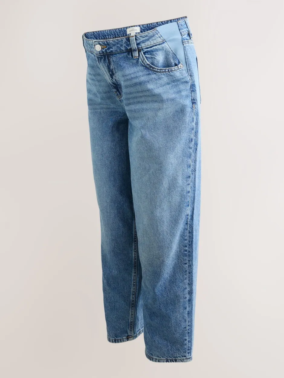 Jeans|Moederschap|Next Normaal blauw - Zwangerschapsbarrel denim 100% katoenen jeans