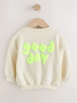Truien En Breisels|Sweaters En Hoody´S*Next - Sweatshirt met ronde hals (3 mnd-7 jr) Oatmeal Nep Good Day