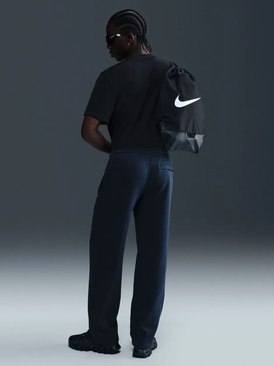 Joggingbroeken*Nike - Club Fleece joggingbroek met wijde pijpen Obsidiaan