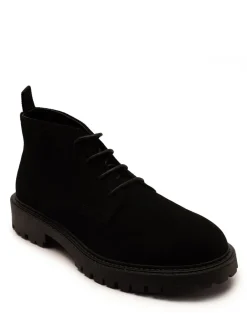 Boots|Off The Hook Axel Suede Chukka Ankle Lace-Up Black Boots