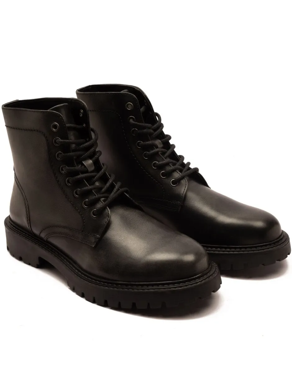 Boots|Off The Hook Donnie Leather Lace-Up Combat Ankle Boots