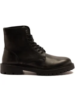 Boots|Off The Hook Donnie Leather Lace-Up Combat Ankle Boots