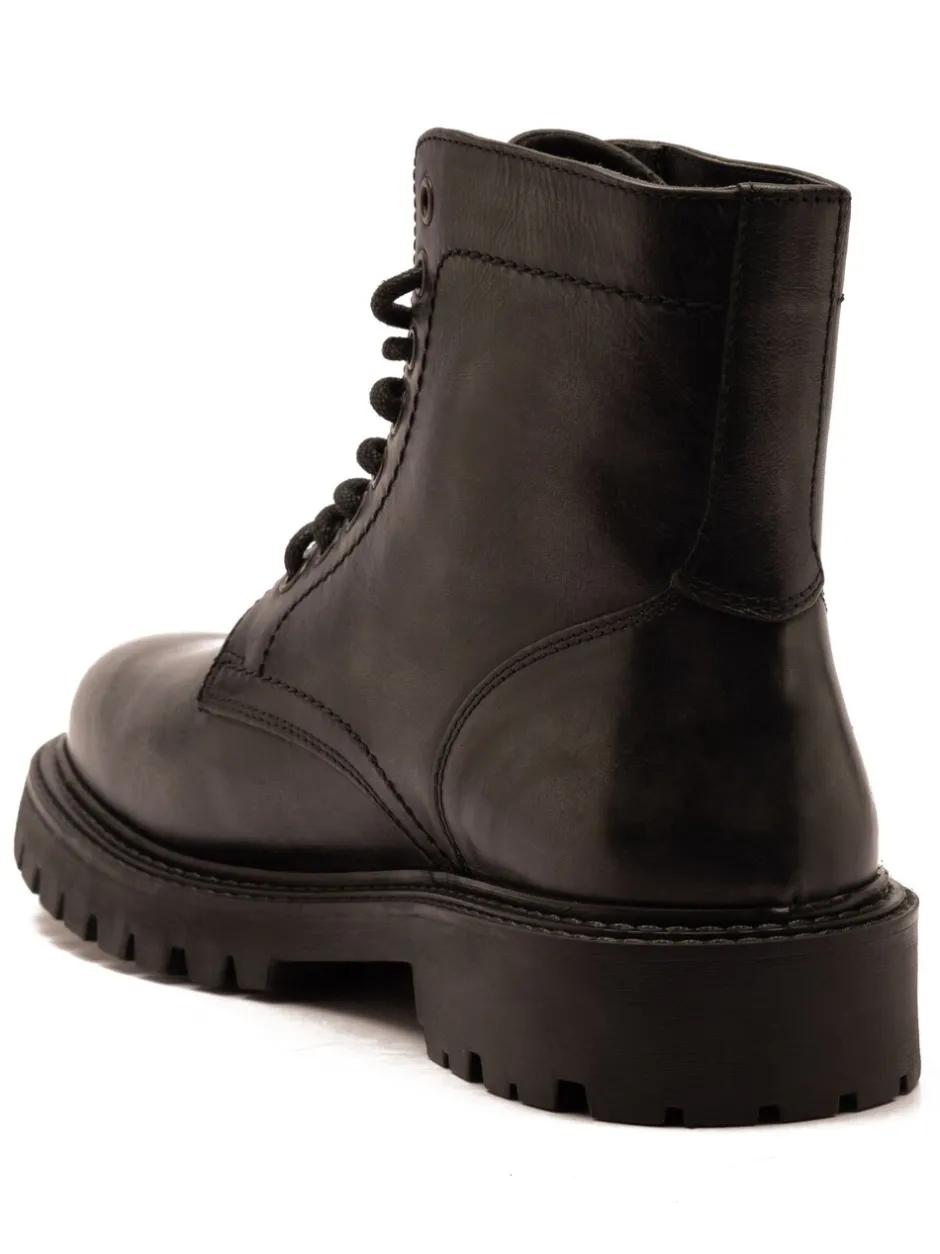 Boots|Off The Hook Donnie Leather Lace-Up Combat Ankle Boots