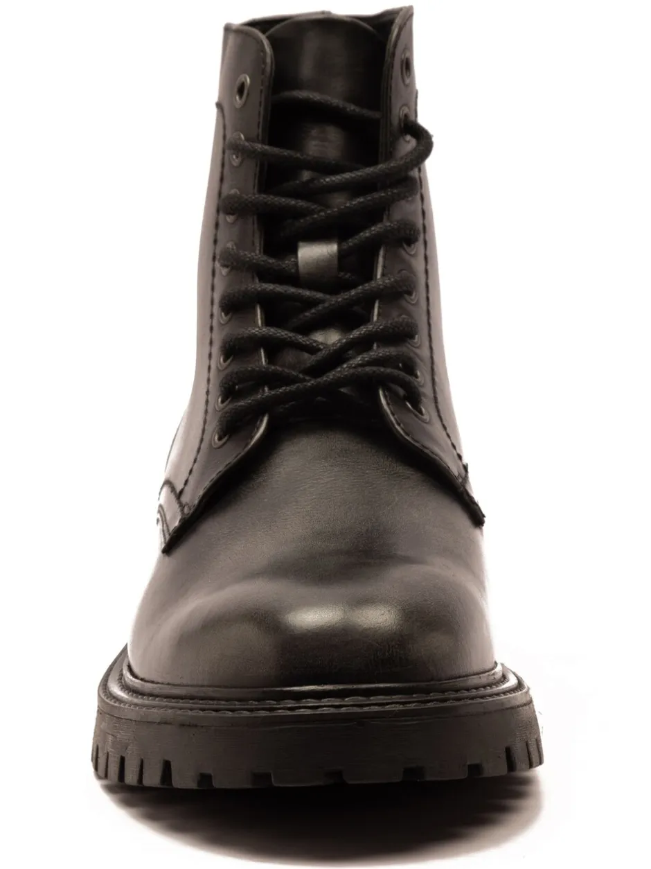 Boots|Off The Hook Donnie Leather Lace-Up Combat Ankle Boots