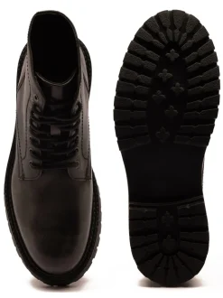 Boots|Off The Hook Donnie Leather Lace-Up Combat Ankle Boots