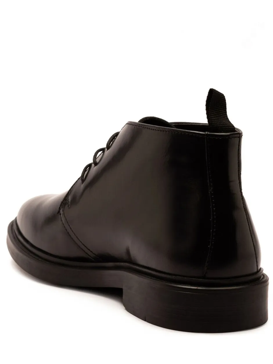 Boots*Off The Hook Loki Black Leather Lace-Up Boots