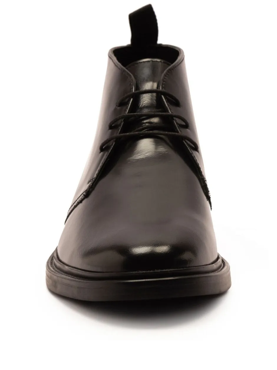 Boots*Off The Hook Loki Black Leather Lace-Up Boots