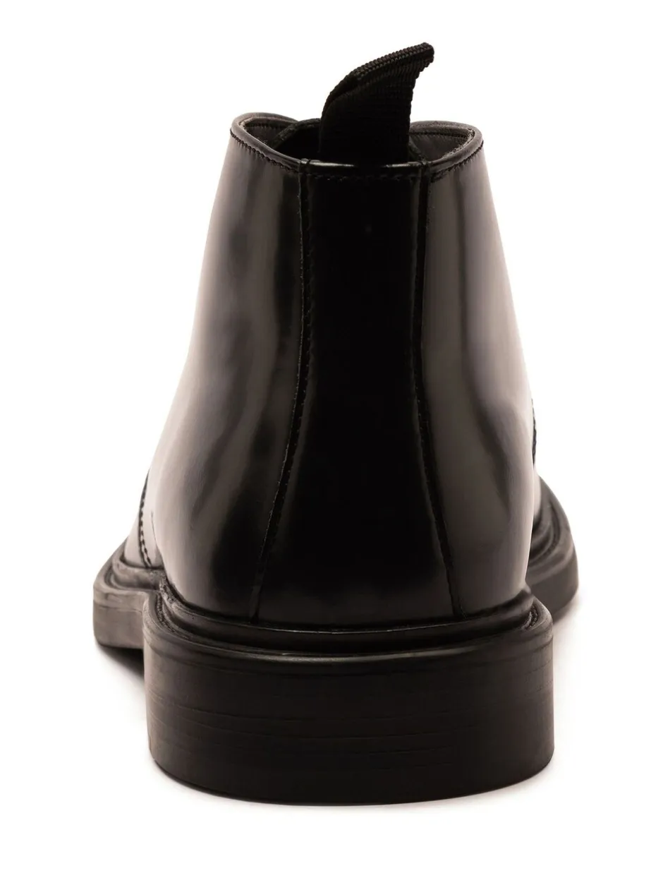 Boots*Off The Hook Loki Black Leather Lace-Up Boots