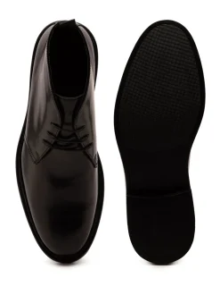 Boots*Off The Hook Loki Black Leather Lace-Up Boots