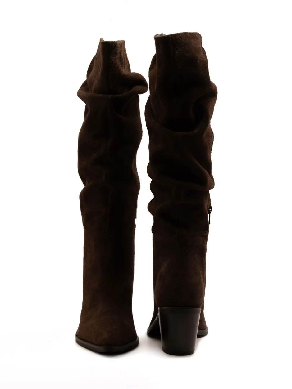 Boots*Off The Hook Muswell Suede Knee High Slouch Boots