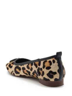 Lage Schoenen*Off The Hook Pinner Leather Leopard Print Ballerinas