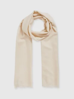 Mutsen, Handschoenen En Sjaals*Reiss - - Heidi - Dunne sjaal van wol-kasjmiermix Off White