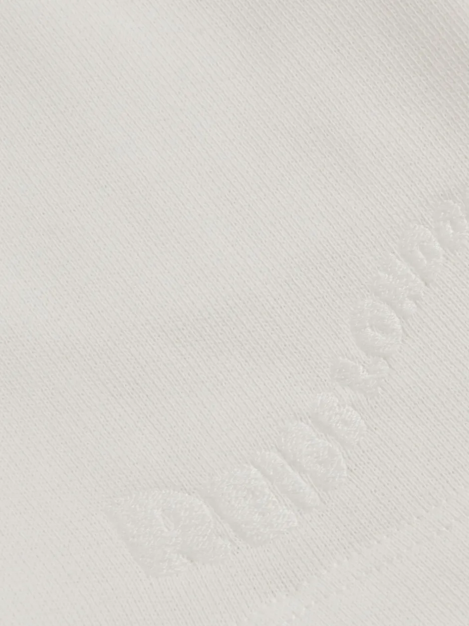 Shorts|Reiss - Perry Cotton Brand-Embroidered Shorts Off White