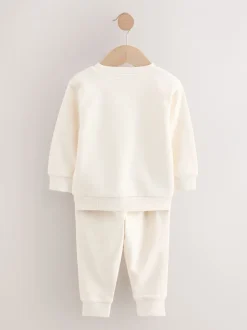 Sets En Combisets|Multipacks*Next - Set van 2 sweatshirts en joggingbroeken (3mnd -7jr) Off White/cementwit