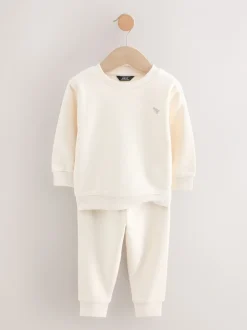 Sets En Combisets|Multipacks*Next - Set van 2 sweatshirts en joggingbroeken (3mnd -7jr) Off White/cementwit