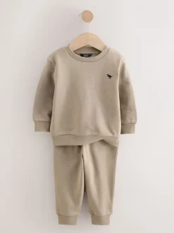 Sets En Combisets|Multipacks*Next - Set van 2 sweatshirts en joggingbroeken (3mnd -7jr) Off White/cementwit