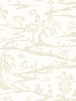 Behang*Ohpopsi Kaiwa 10M Wallpaper Lace White