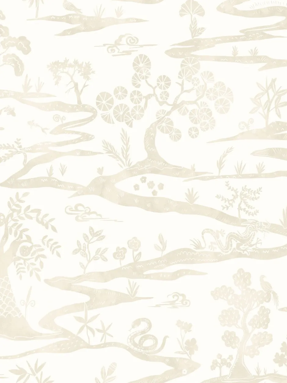 Behang*Ohpopsi Kaiwa 10M Wallpaper Lace White