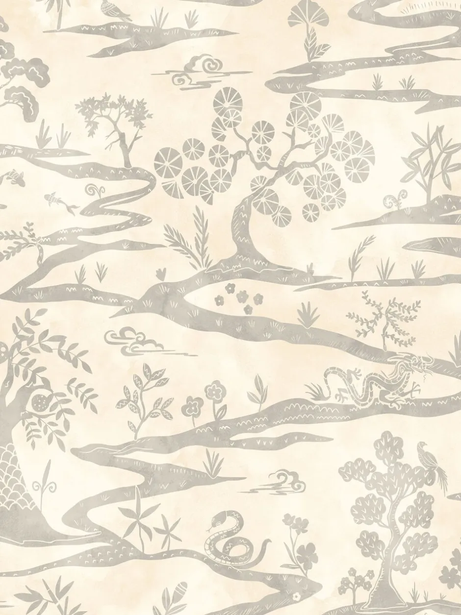 Behang|Ohpopsi Kaiwa 10M Wallpaper Wolf Mist